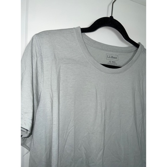 L.L.Bean Regular Fit Short Sleeve Crew Neck Plain T-Shirt Top Gray Men's Size XS - Picture 4 of 5